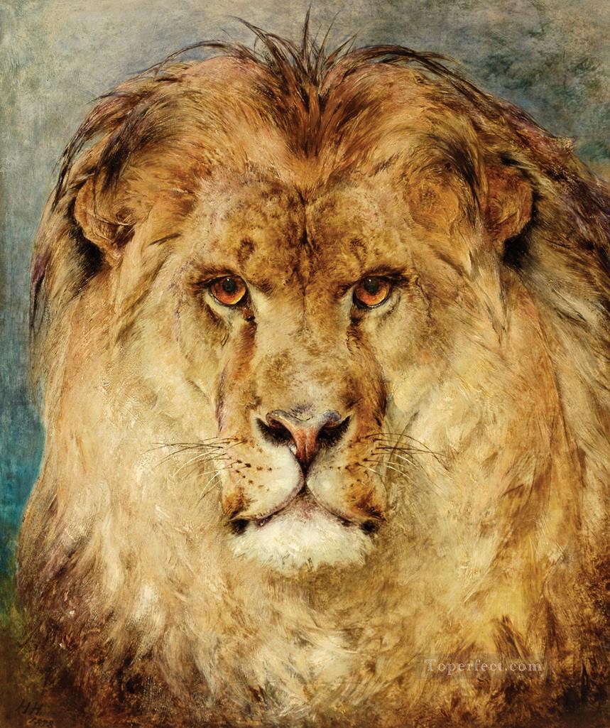A Lion Head Heywood Hardy Oil Paintings